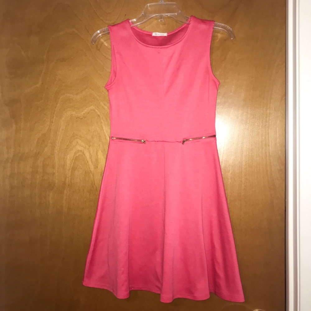 Pink Zipper Detail Professional Dress
